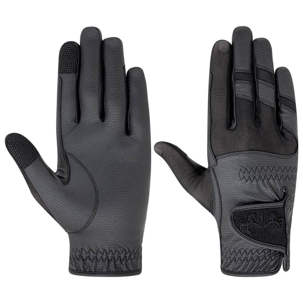 Equine Couture Feather-Lite Show Glove: Black / Medium