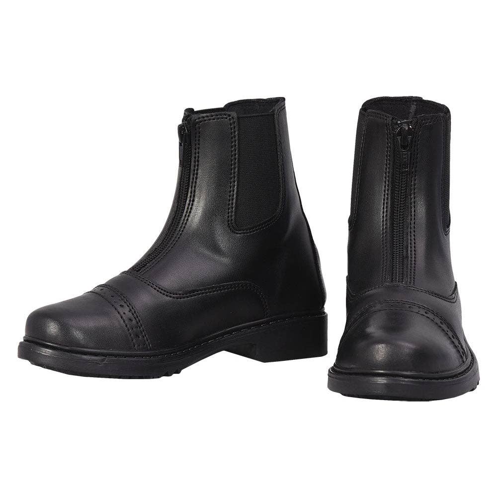 TuffRider Children's Starter Front Zip Paddock Boots: Mocha / 4