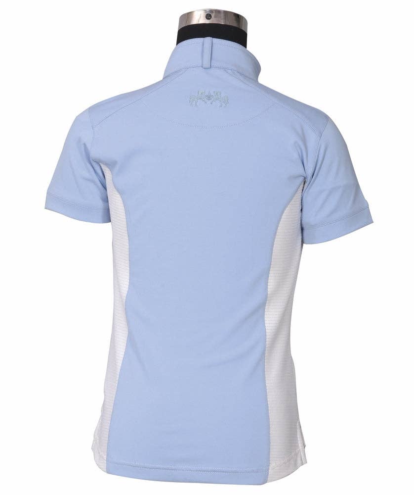 Equine Couture Children's Cara Short Sleeve Show Shirt: White / X-Large