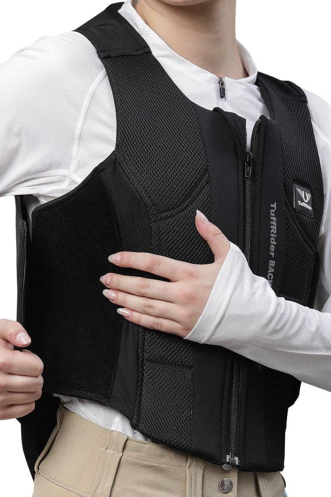 TuffRider Back Protector: Black / Medium
