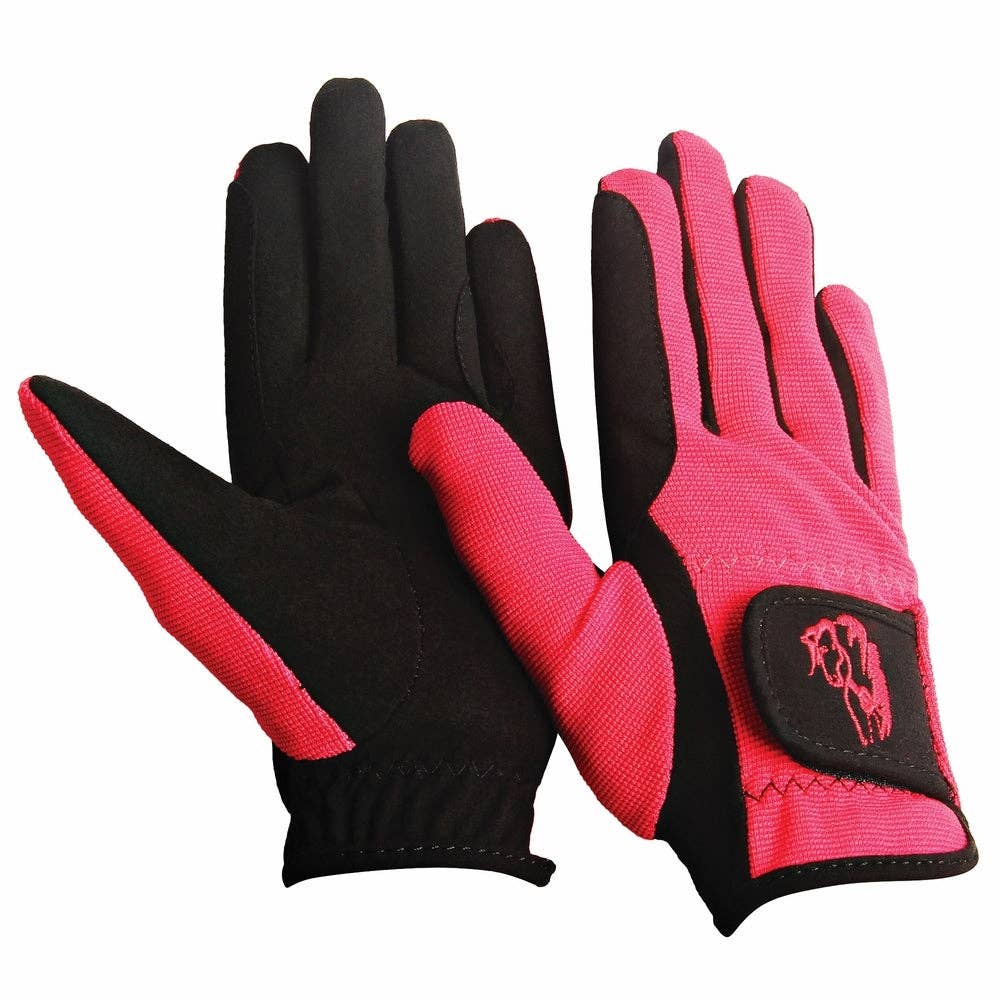 TuffRider Children's Performance Riding Gloves: Purple / M