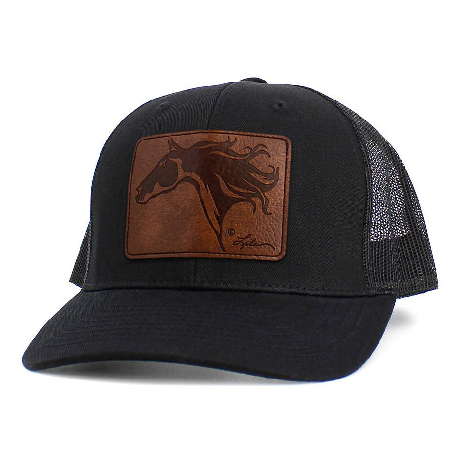 AWST Int'l Lila  Horse Head Patch Cap: Khaki
