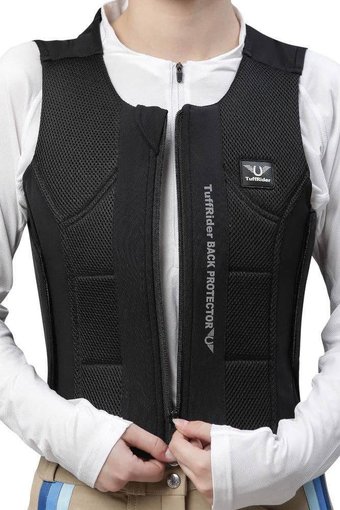TuffRider Back Protector: Black / Medium