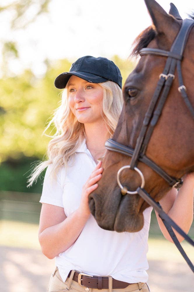 AWST Int'l Lila 3D Horse Head Cap: Espresso