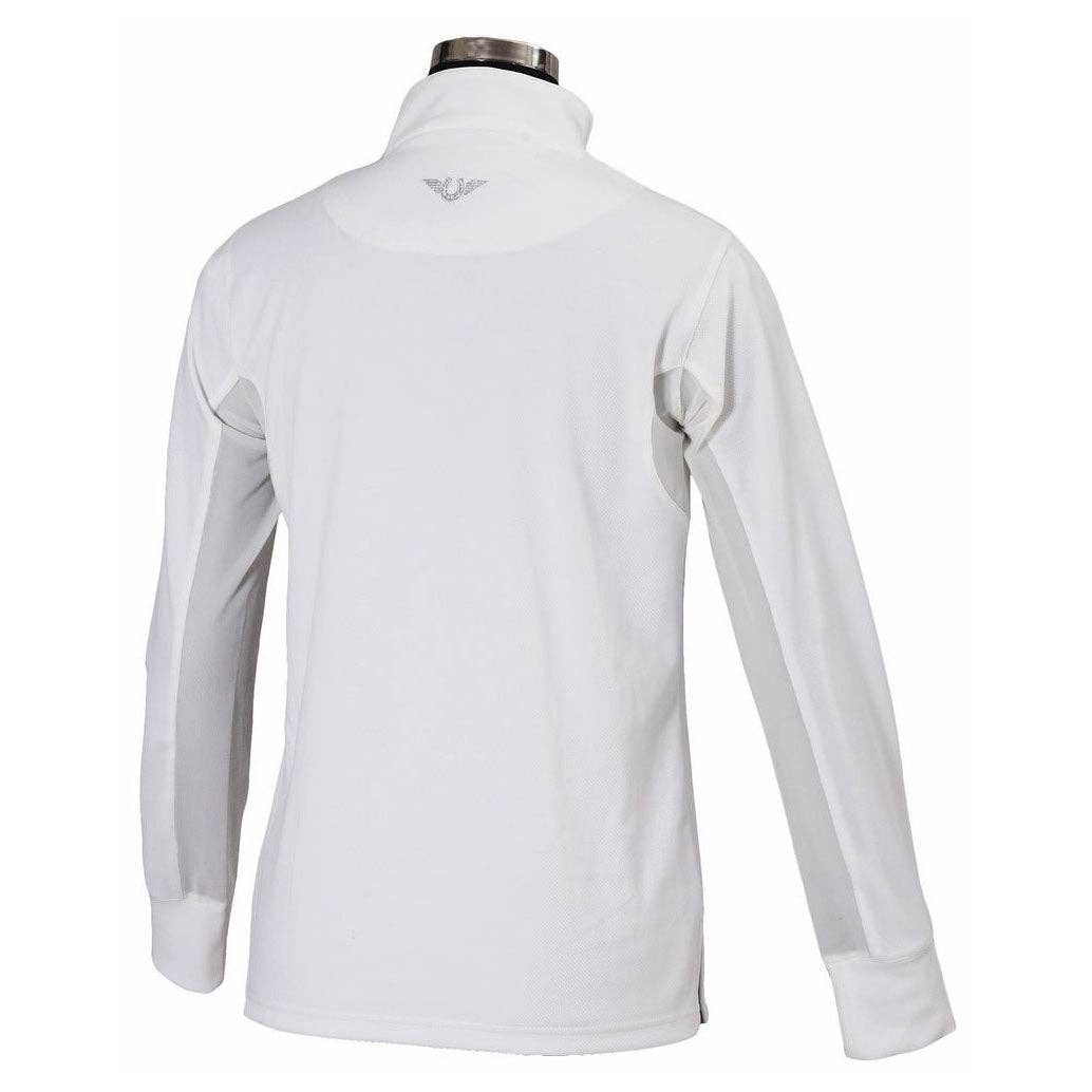 TuffRider Children's Ventilated Technical Long Sleeve Shirt: White / Medium