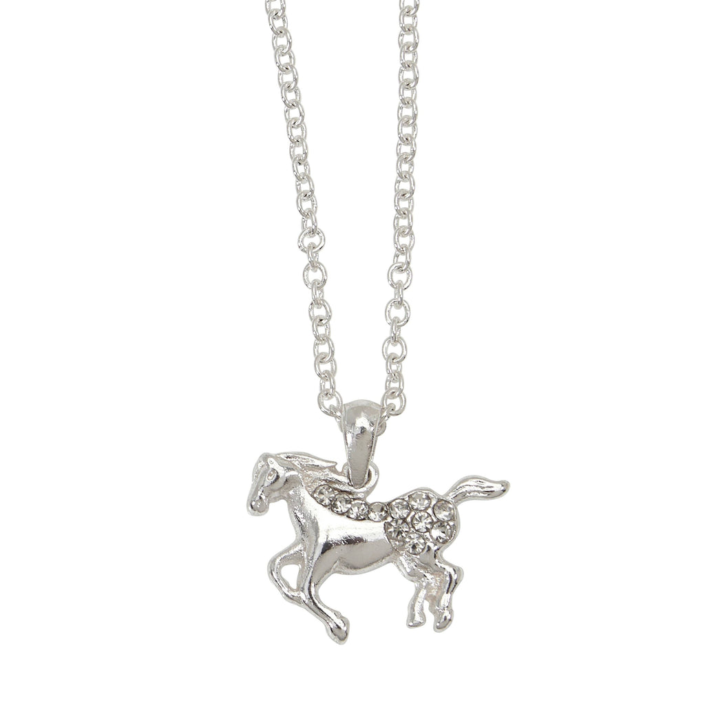 AWST Intl Galloping Horse Necklace w/Colorful Cowboy Hat Box