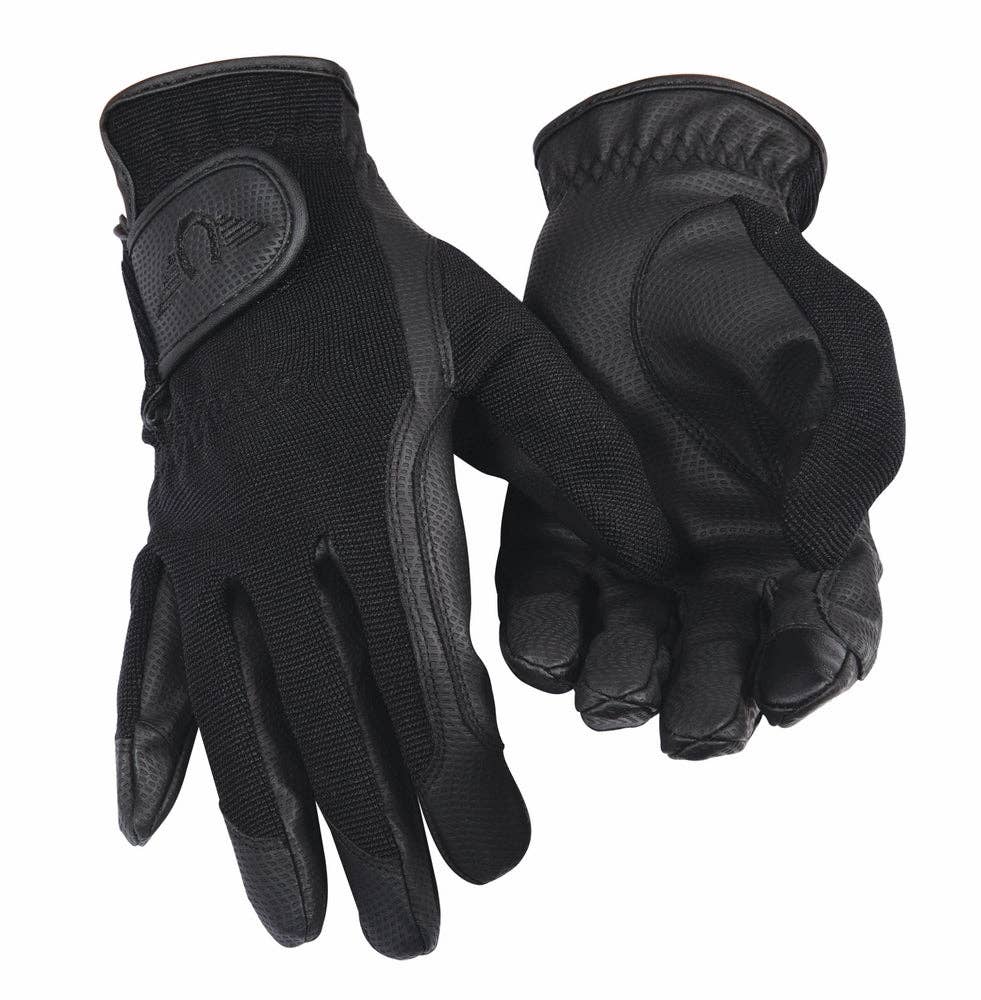 TuffRider Ladies Waterproof Thinsulate Riding Gloves: Black / L