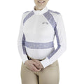 Equine Couture Ladies Nicolette Equicool Long Sleeve Show Shirt: White/Floral / M