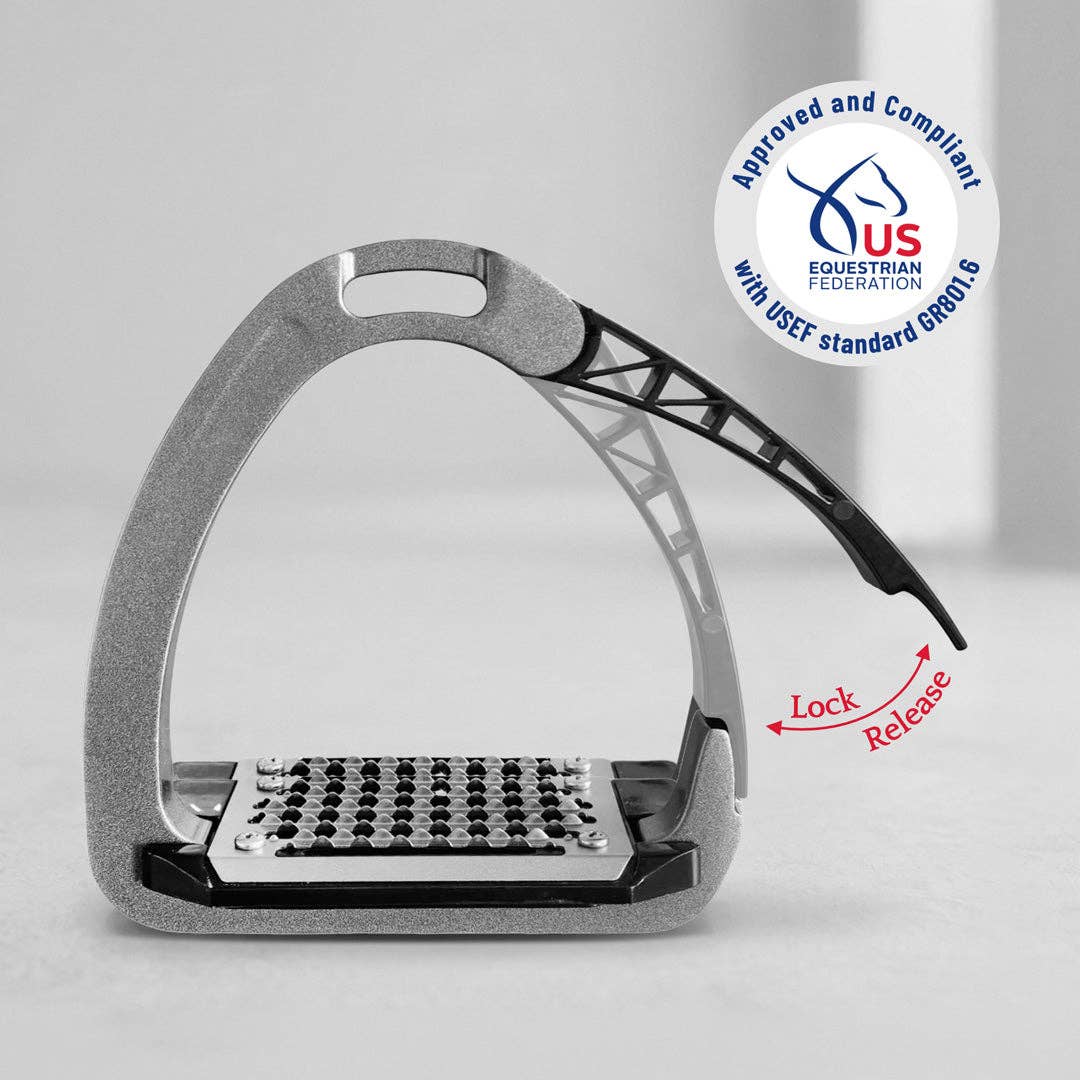 TuffRider Children Tech Safety Stirrups 4": Black / 4