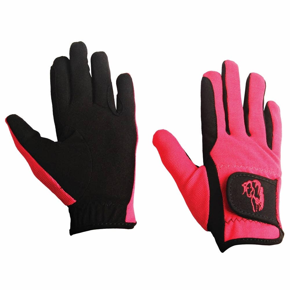 TuffRider Children's Performance Riding Gloves: Purple / M