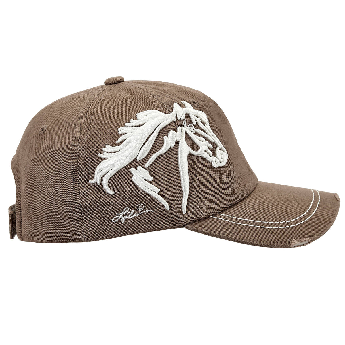 AWST Int'l Lila 3D Horse Head Cap: Espresso