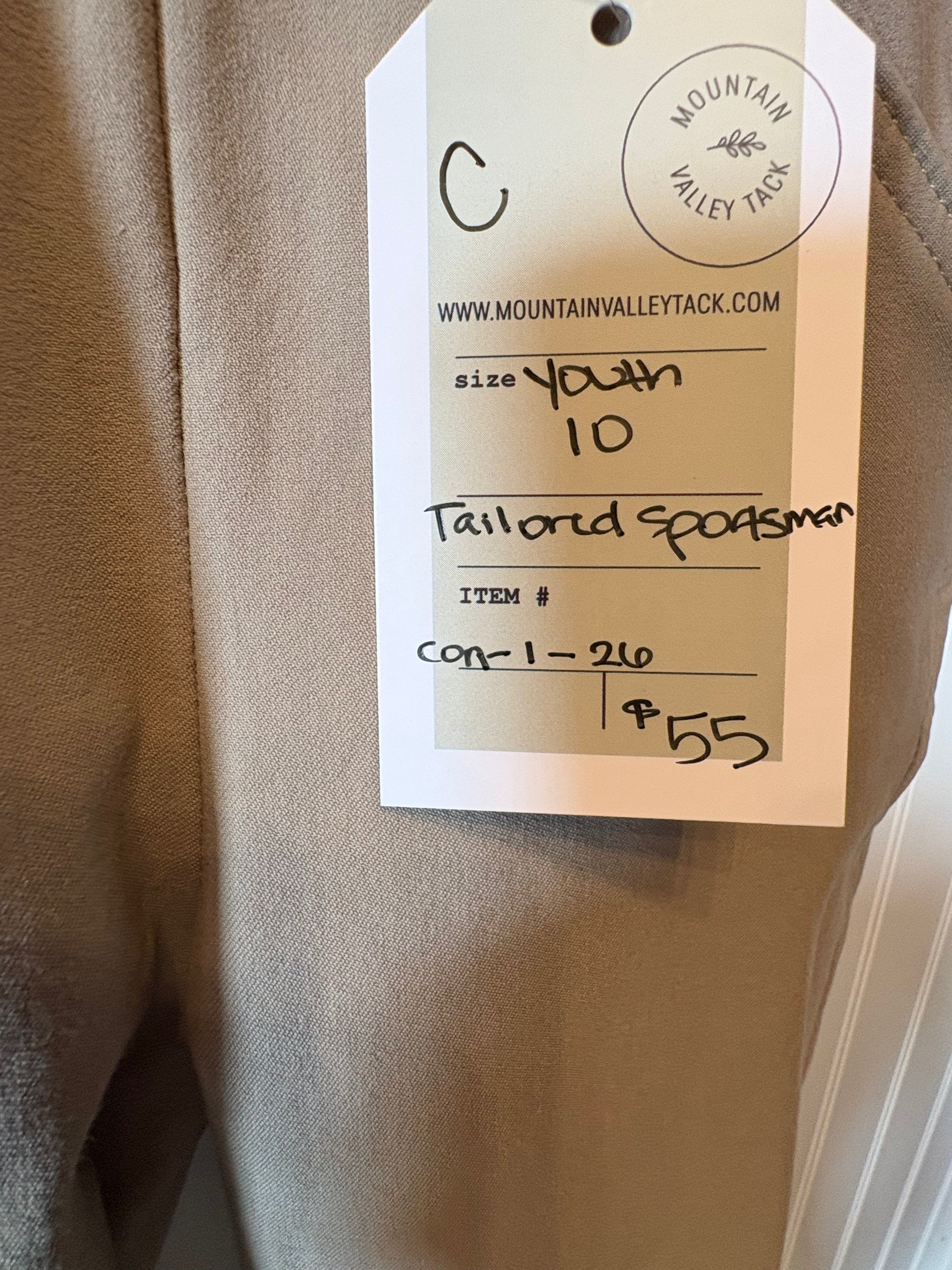 Tailored Sportsman Breeches Youth Size 10