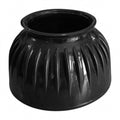 TuffRider Ribbed Rubber Bell Boots with Hook & Loop Closure: Black / M
