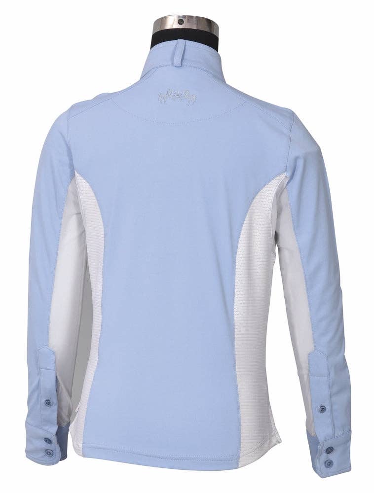 Equine Couture Children's Cara Long Sleeve Show Shirt: White / Small