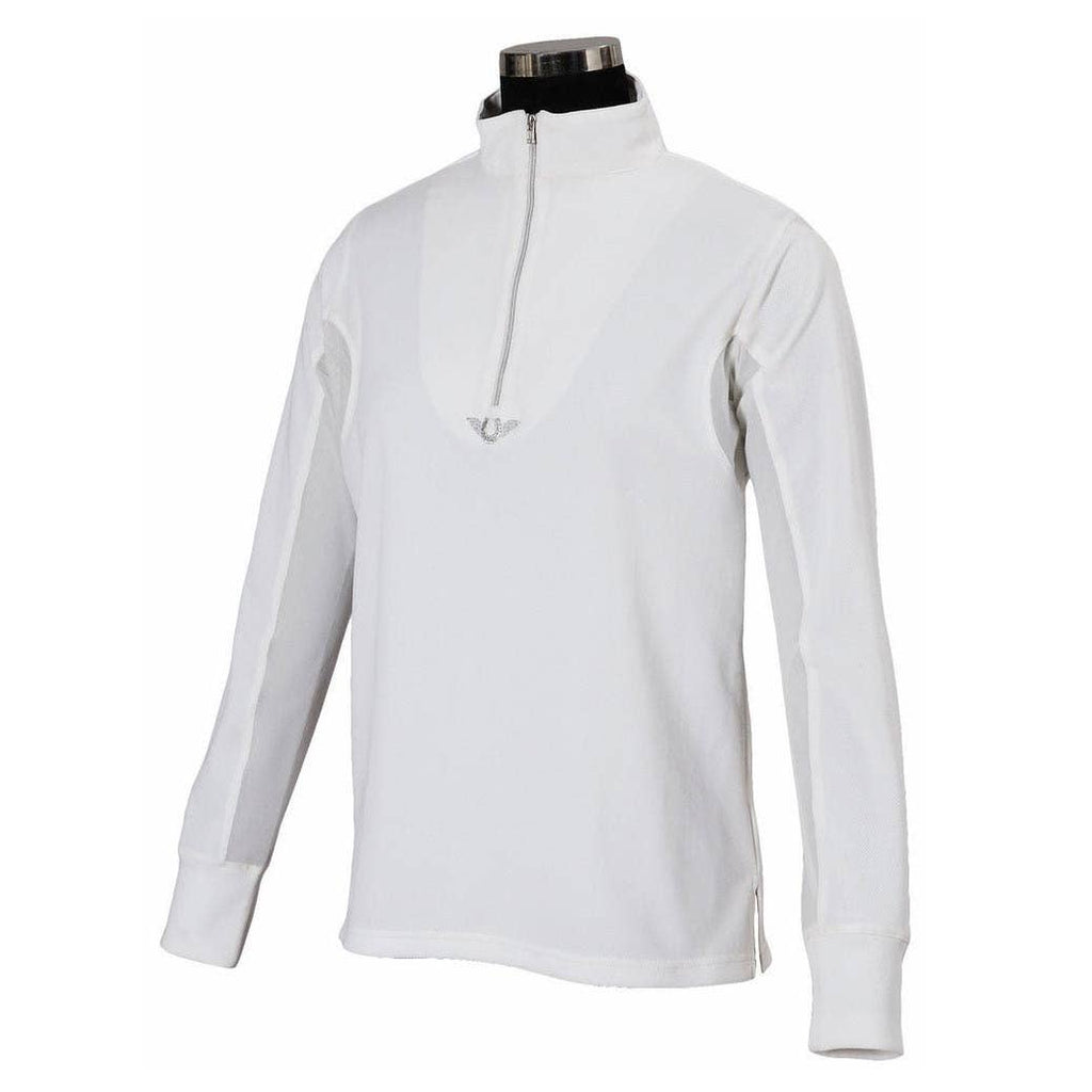 TuffRider Children's Ventilated Technical Long Sleeve Shirt: Petal Pink / Large