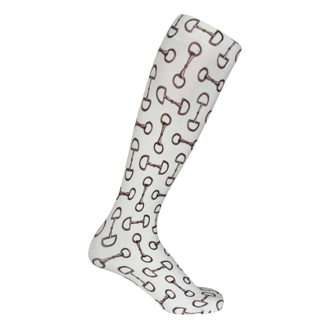 AWST Int'l Lila Vintage Snaffles Socks: White / STD