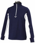 TuffRider Children's Ventilated Technical Long Sleeve Shirt: Navy / Medium