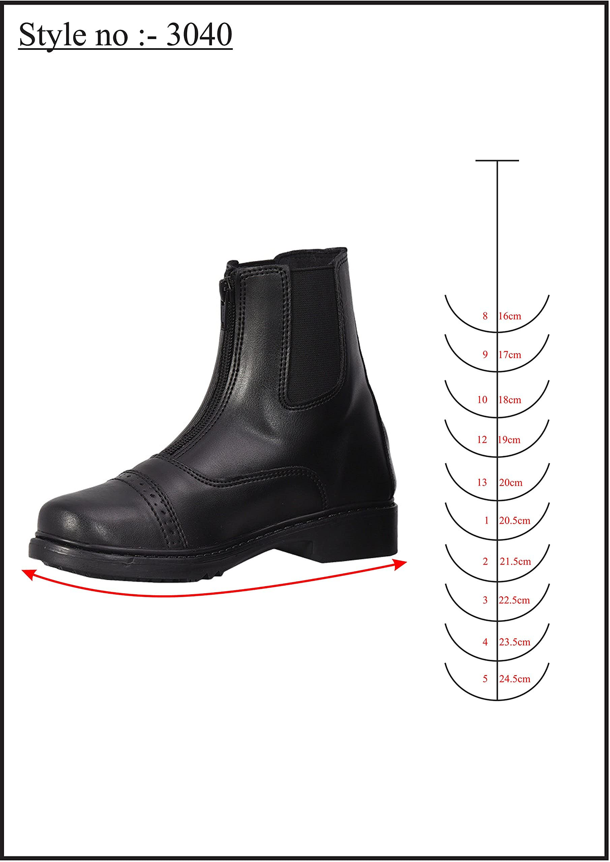 TuffRider Children's Starter Front Zip Paddock Boots: Mocha / 5