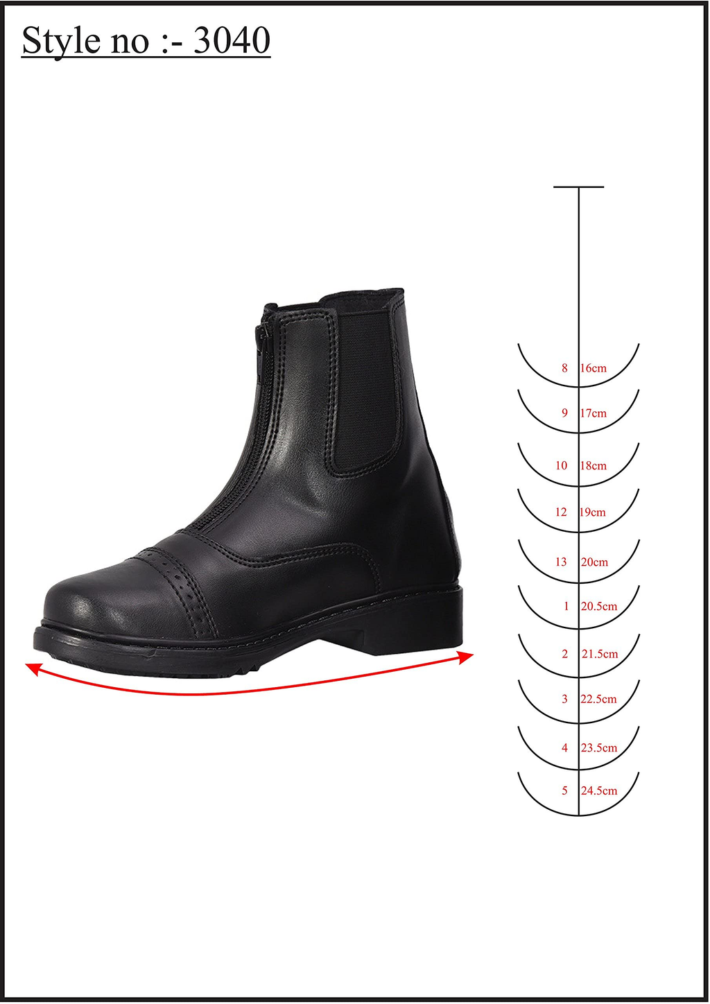 TuffRider Children's Starter Front Zip Paddock Boots: Mocha / 2